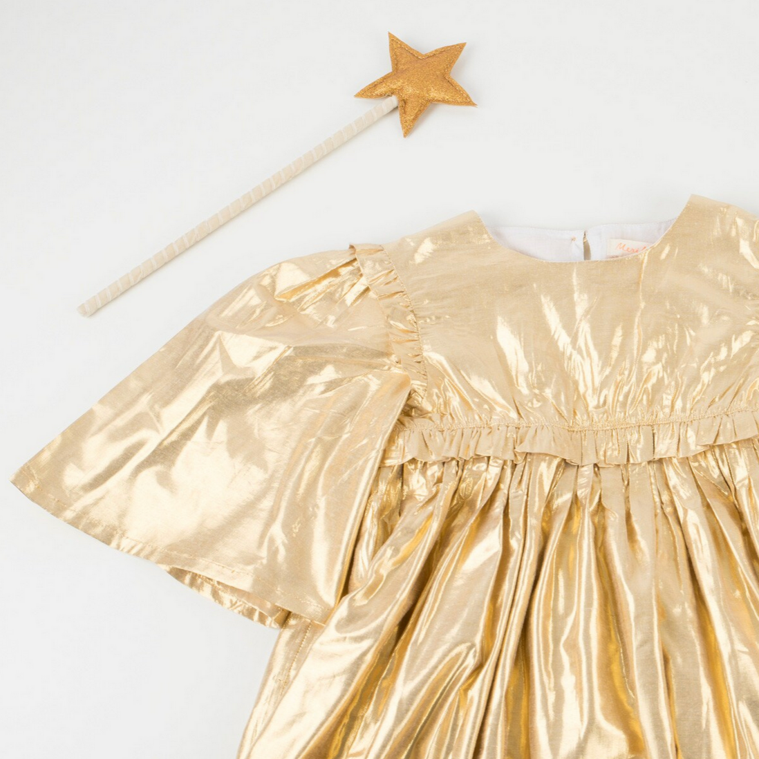 Gold Dress and Wand