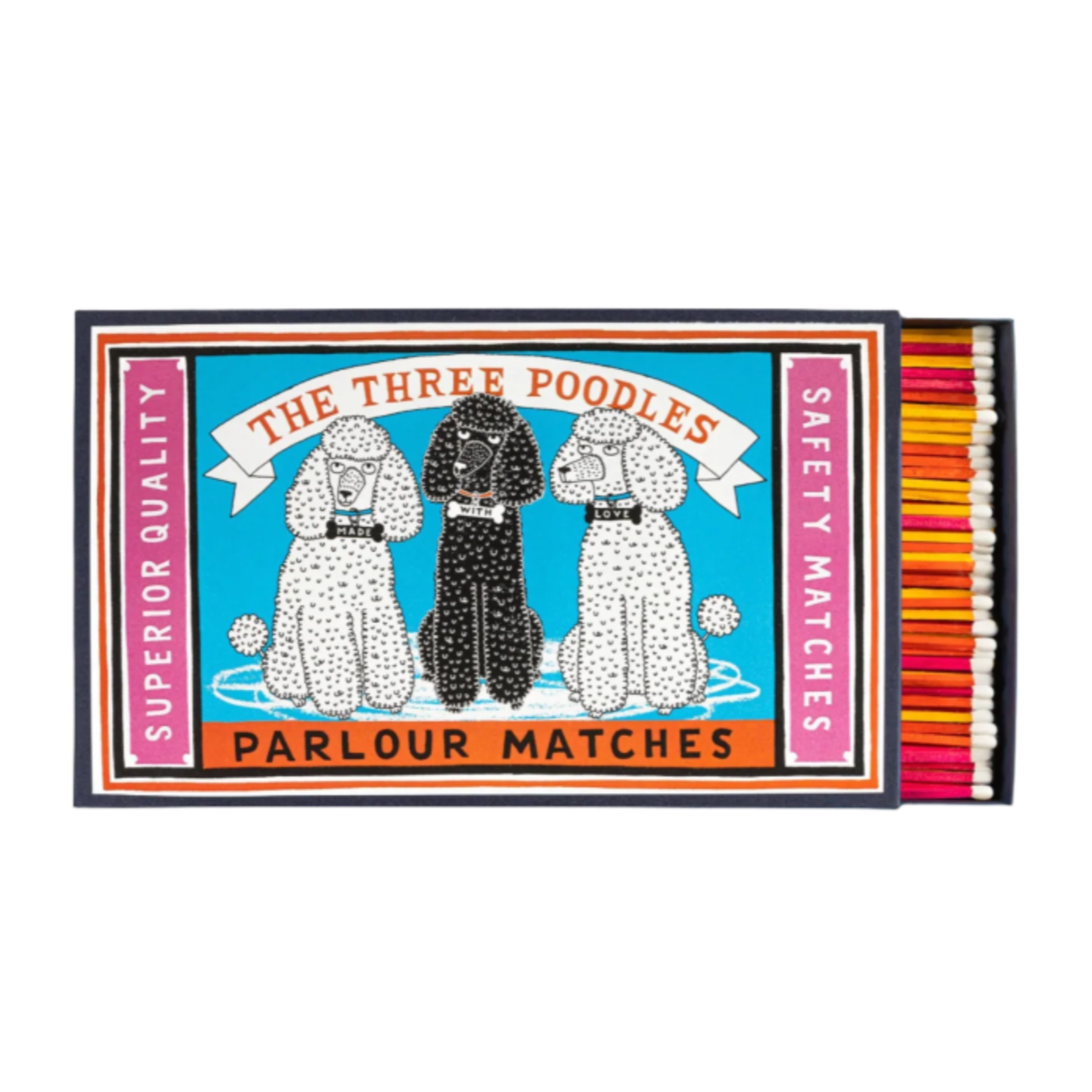 The Three Poodles Big Matchbox