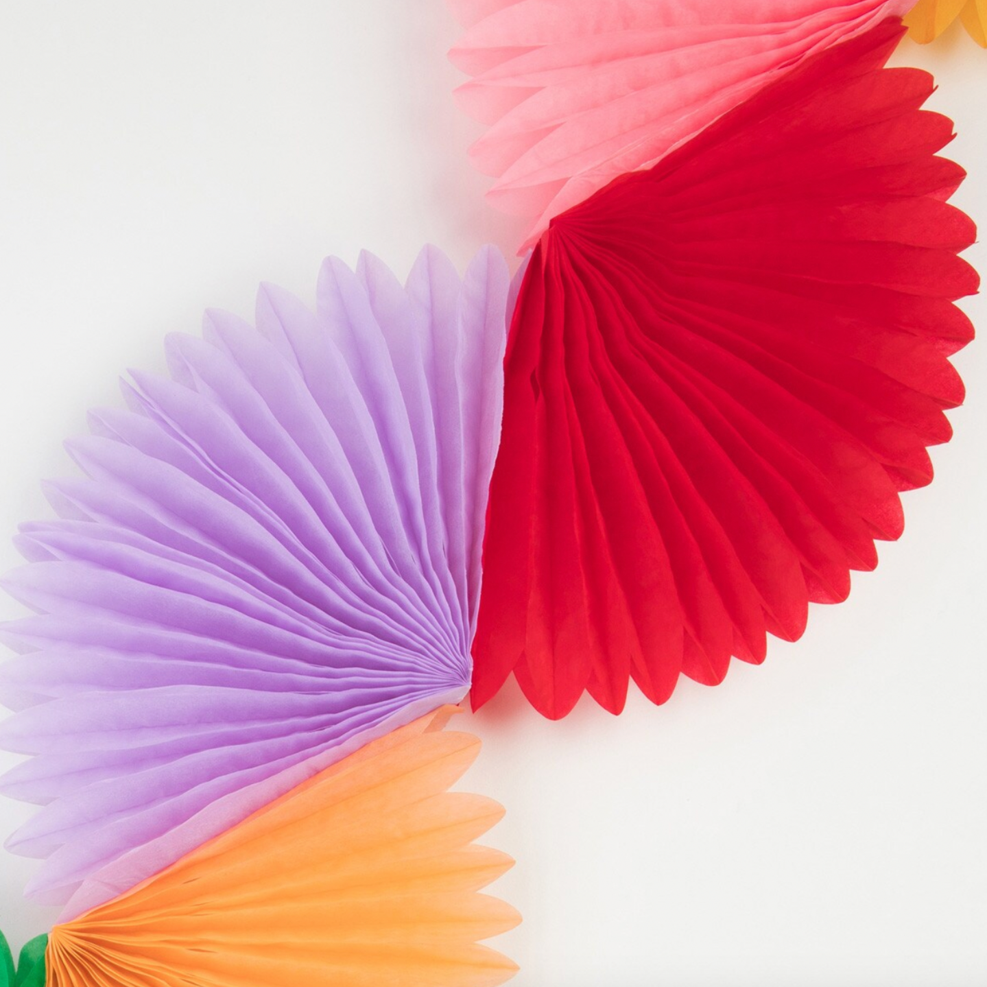 Rainbow Honeycomb Fan Garland