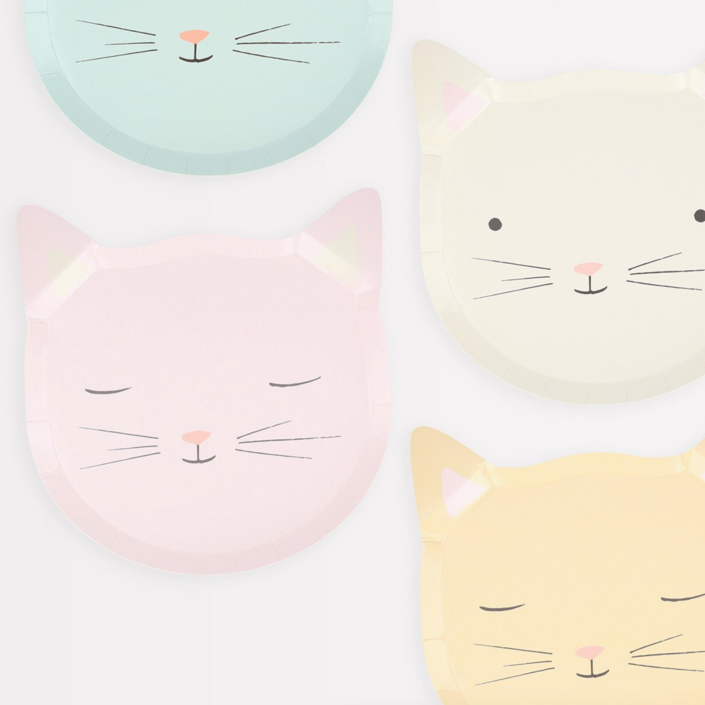 Cute Kitten Plates (pk8)