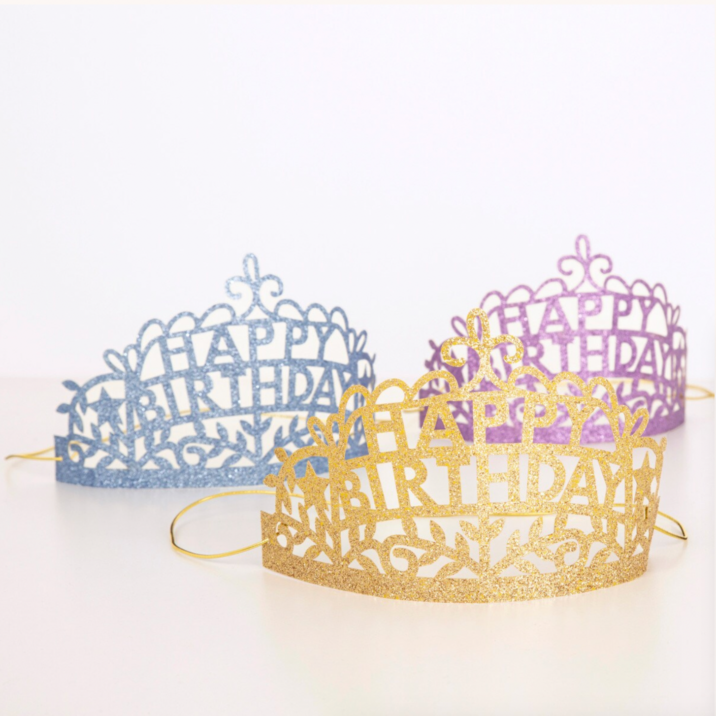 Happy Birthday Party Tiaras -set of 8 diff. colors