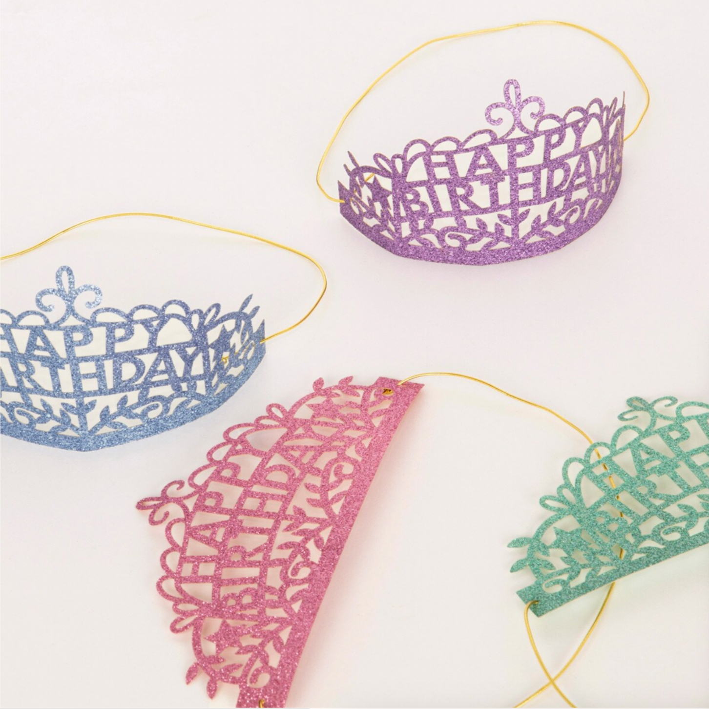 Happy Birthday Party Tiaras -set of 8 diff. colors