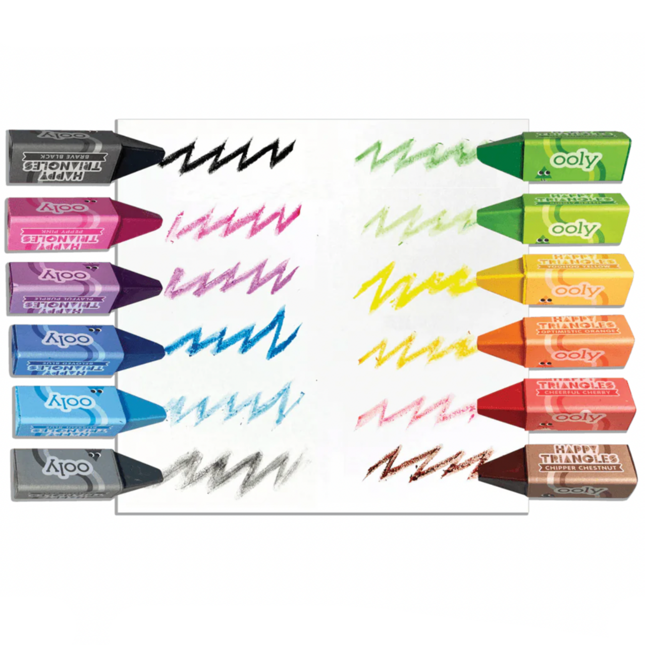 Happy Triangles Jumbo Crayons - set of 12