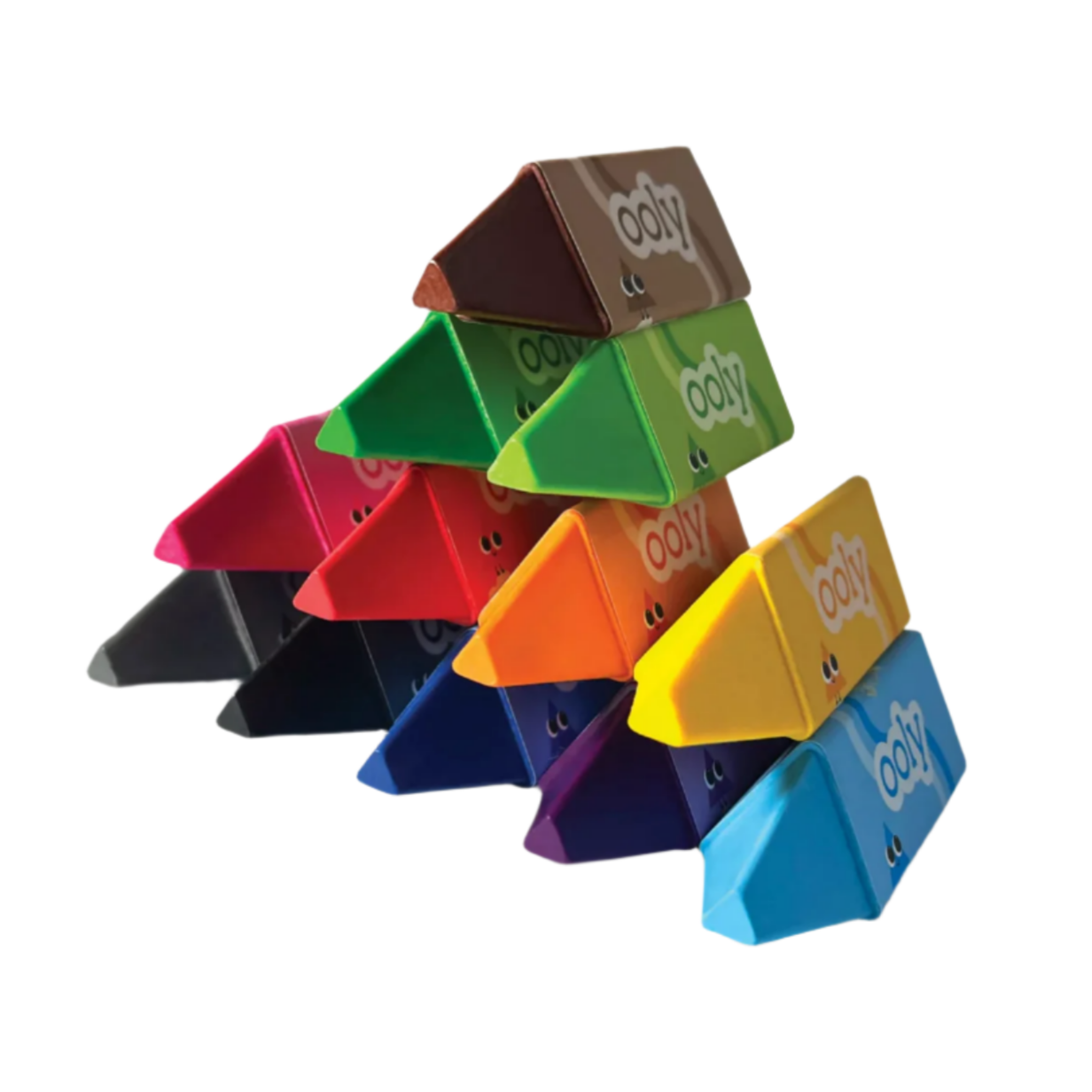 Happy Triangles Jumbo Crayons - set of 12