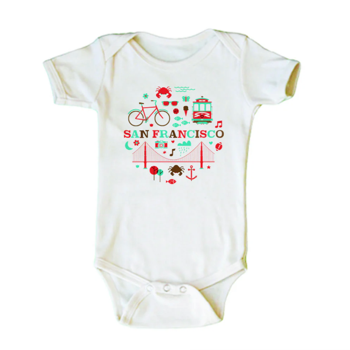 Organic Retro San Francisco Onesie