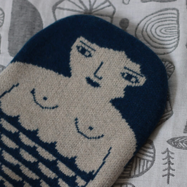 Mermaid Hot Water Bottle  - blue