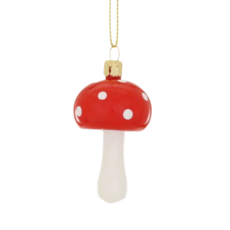 Vintage Glass Mushroom Ornament