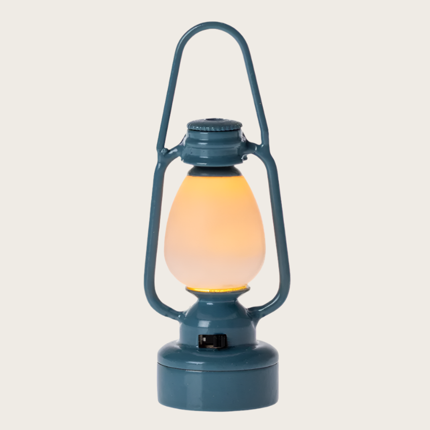 Vintage lantern for mouse - Blue