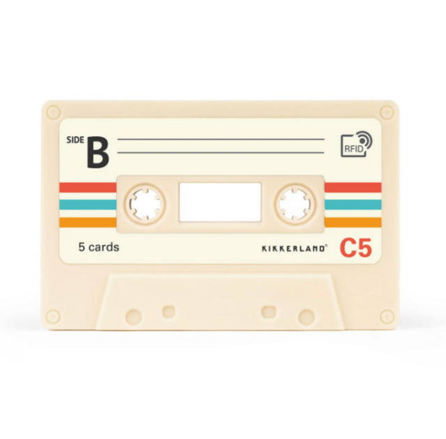 Cassette Tape pop-up x5 Card Holder -RFID blocking