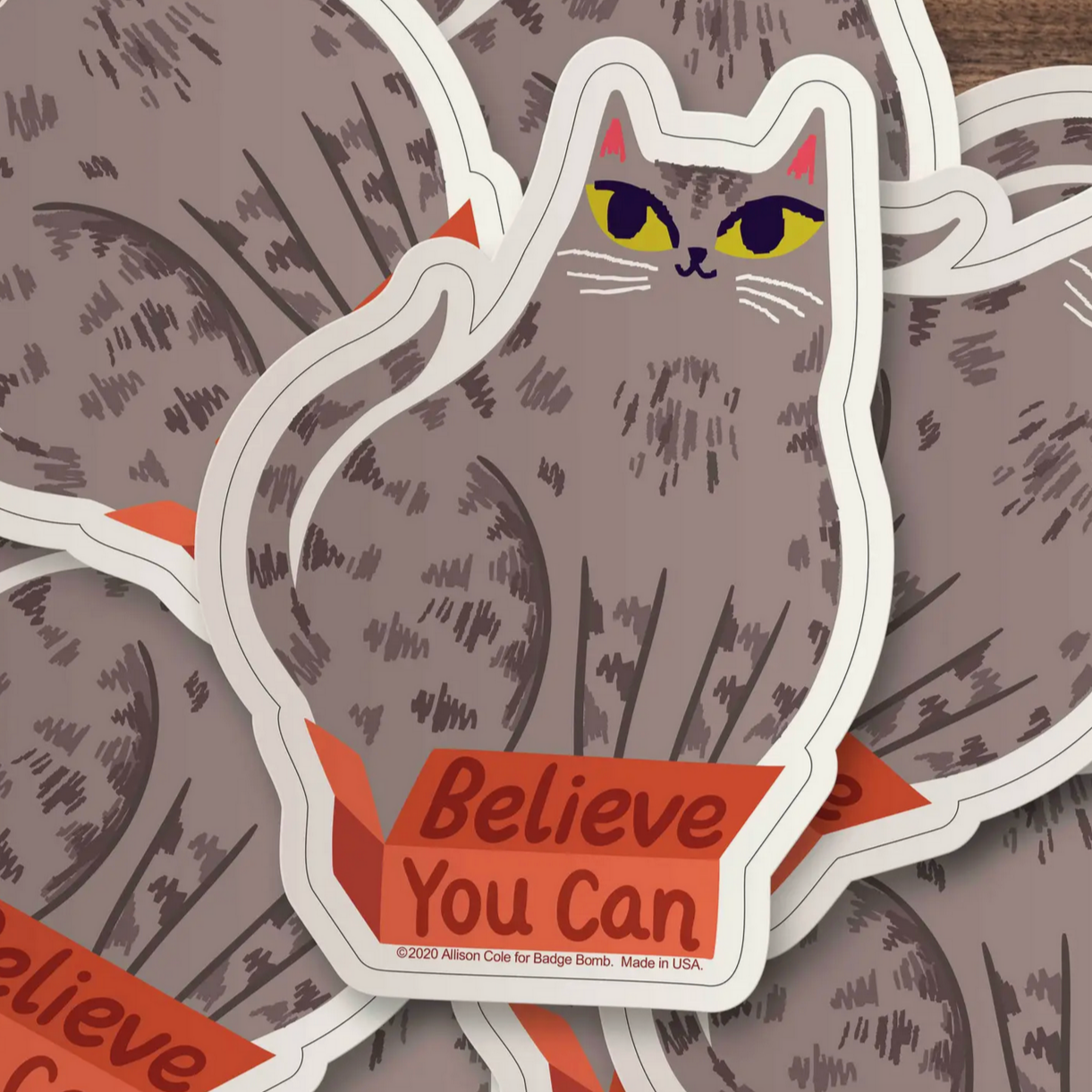 Believe You Can Cat Sticker