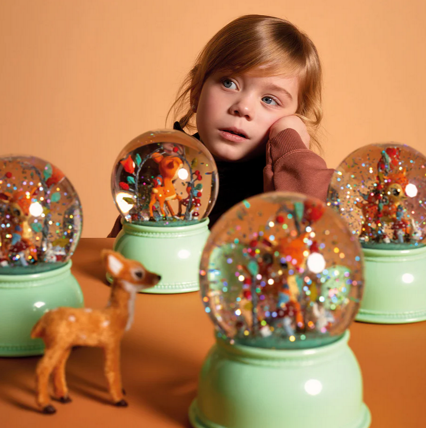 Fawn Snow Globe Night Light