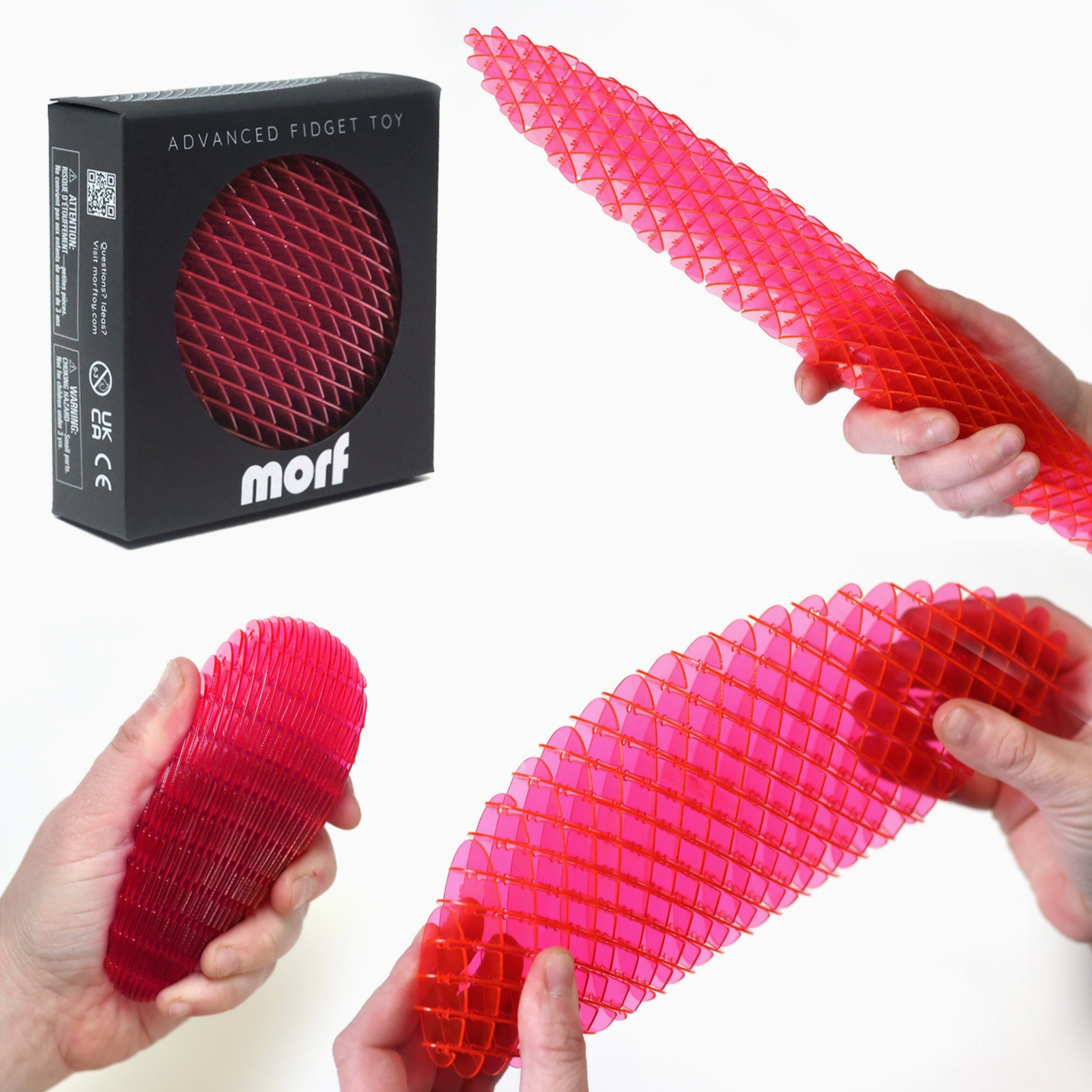 Morf Fidget Worm Pink -Big