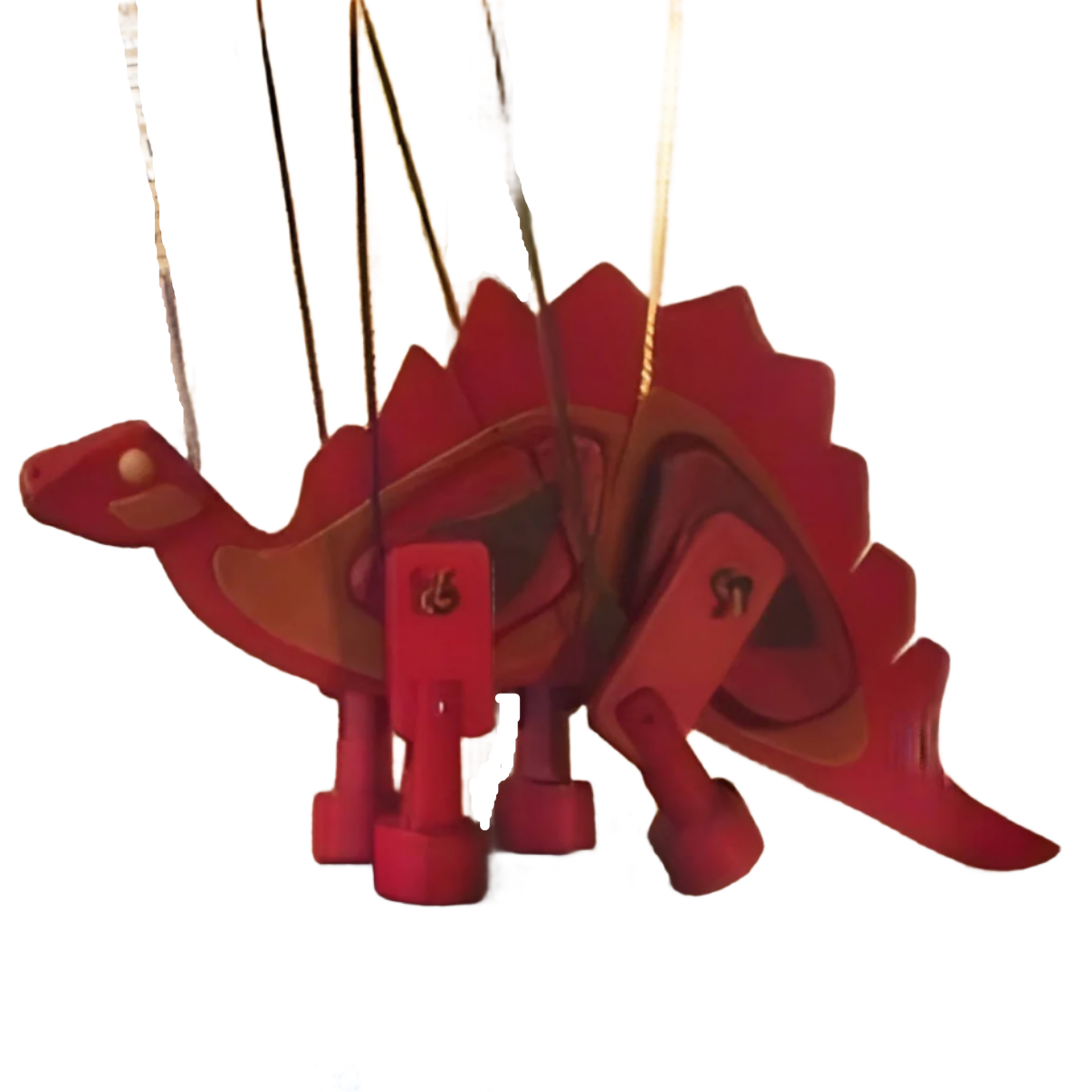 Animated Stegosaurus - A Marionette Wooden Action Toy