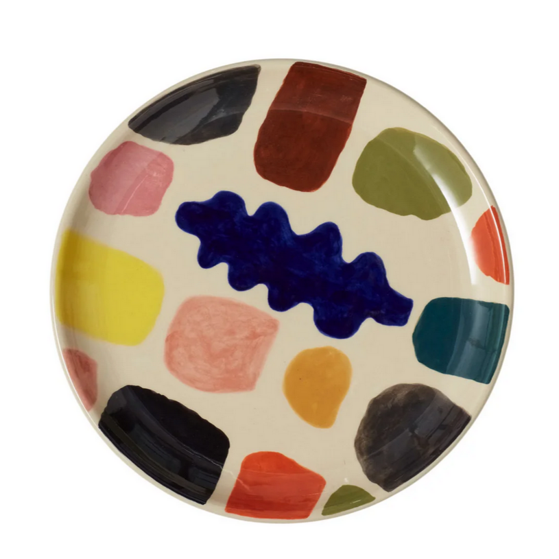 Mottle Stoneware Ceramic Dinner Plate -Donna Wilson
