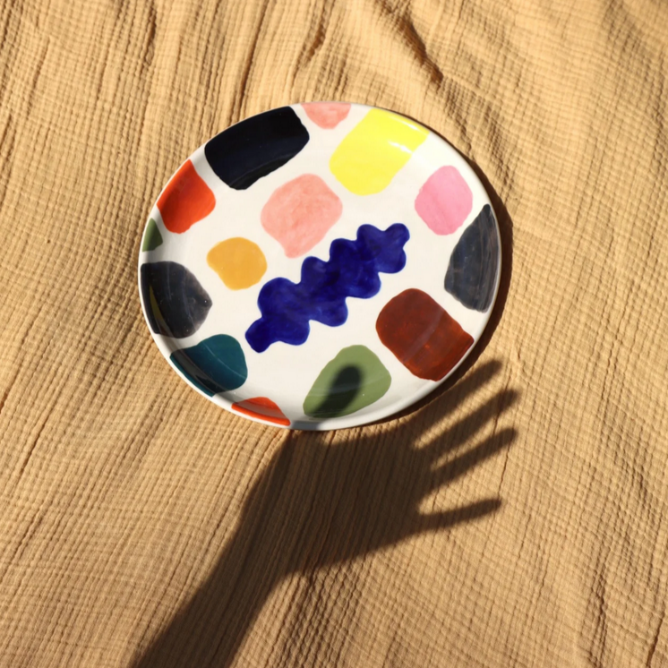 Mottle Stoneware Ceramic Dinner Plate -Donna Wilson