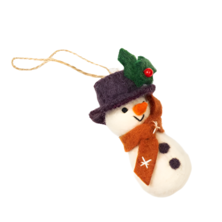 Winter Felt Snowmen Ornament