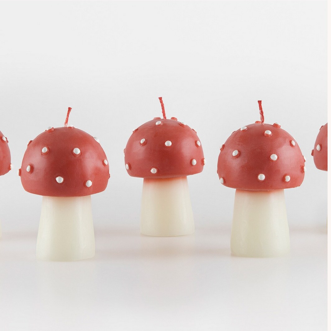 Mini Mushroom Candles (6pk)
