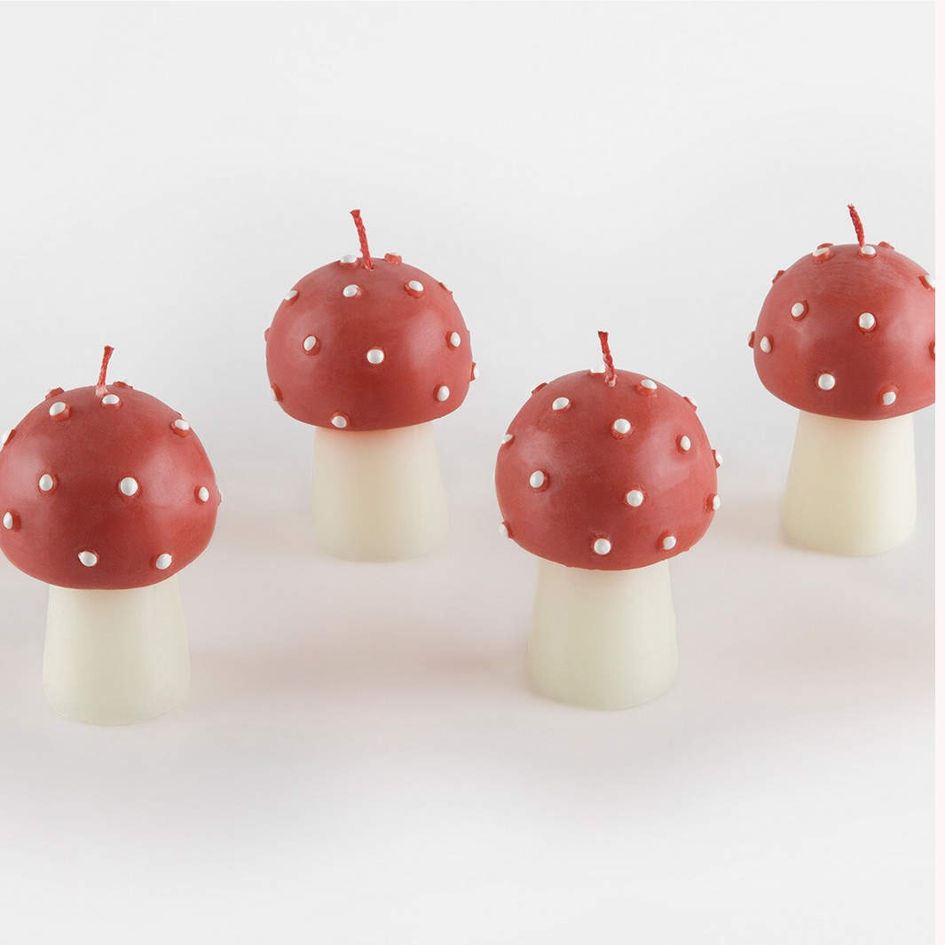 Mini Mushroom Candles (6pk)