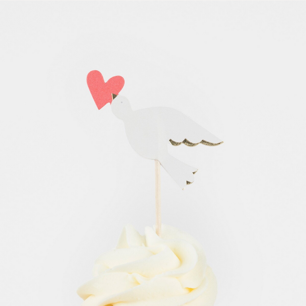 Lovebird Cupcake Kit (x24 toppers)