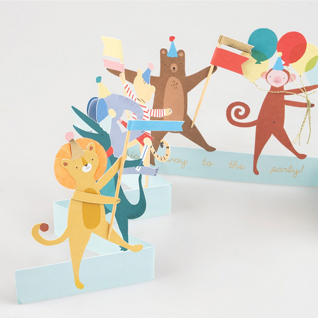 Animal Parade Concertina Card