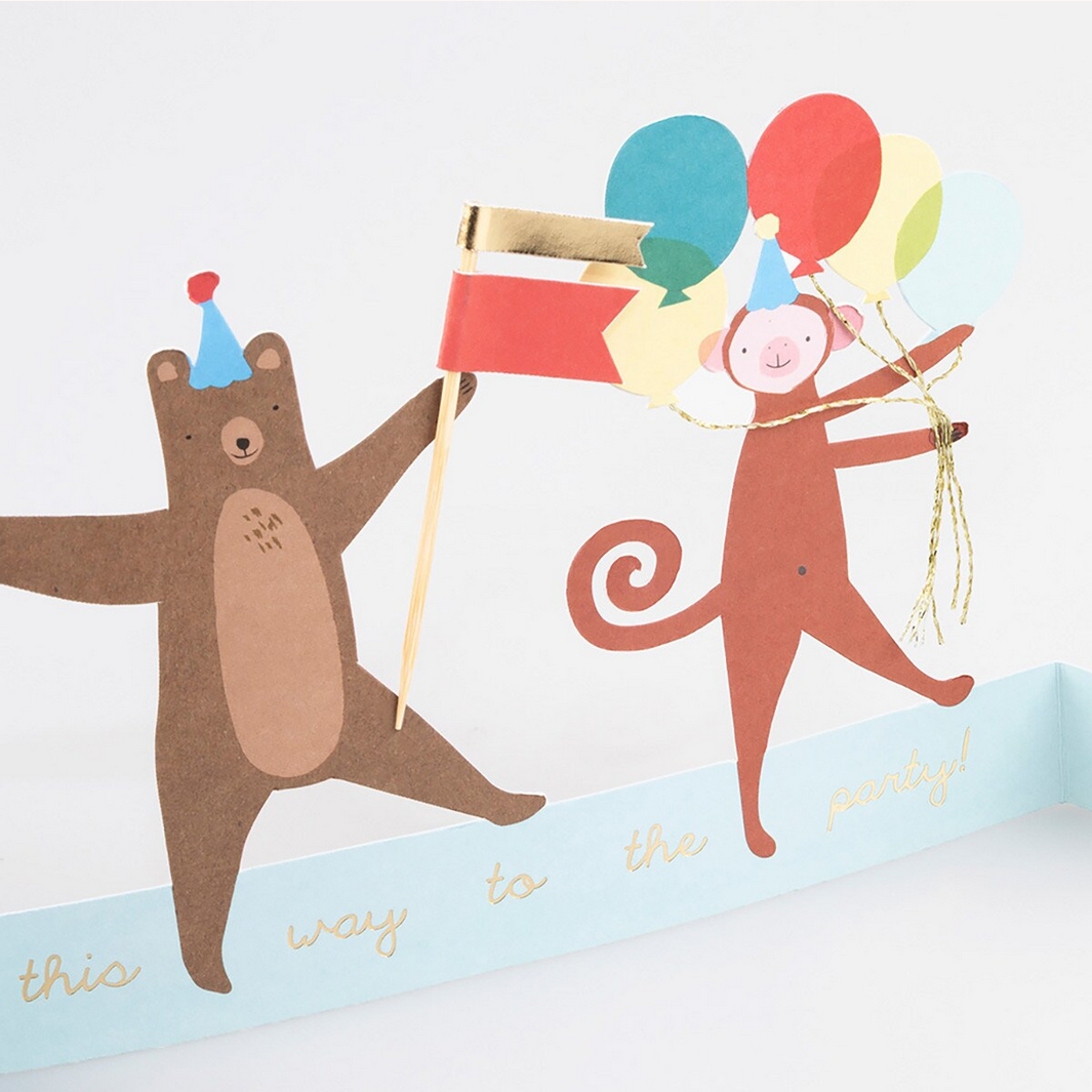 Animal Parade Concertina Card