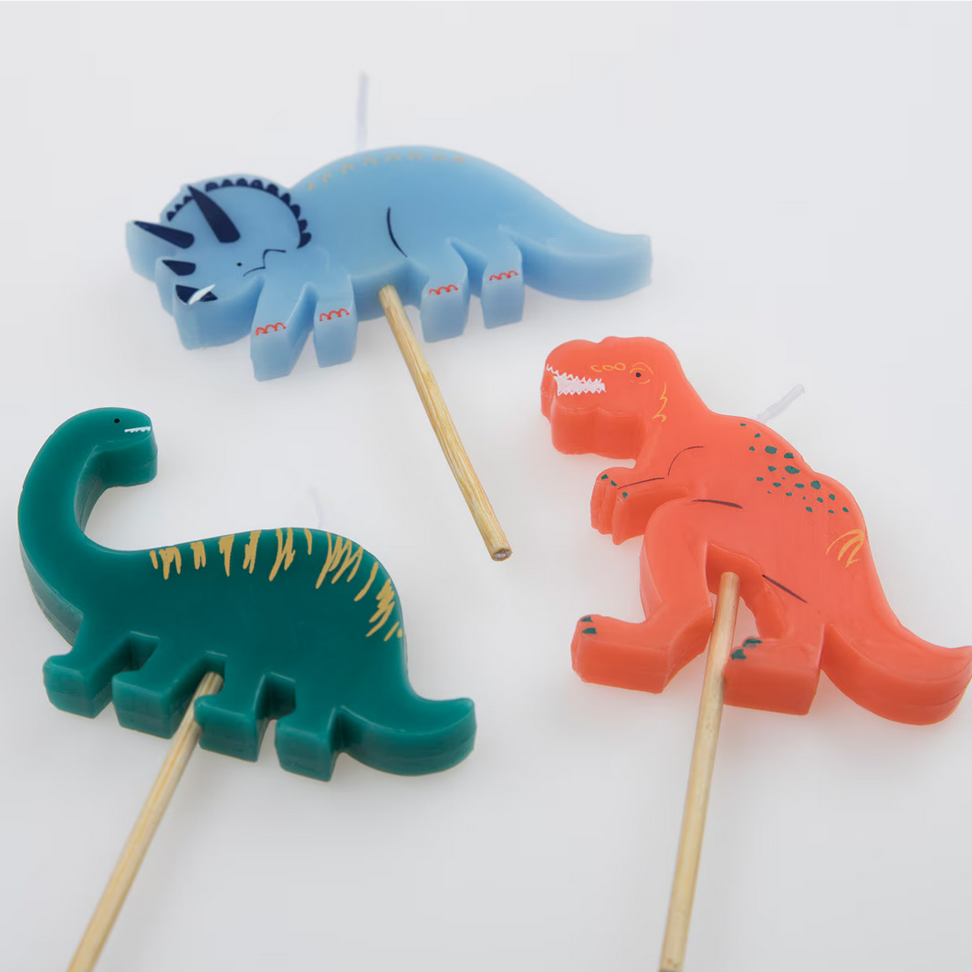 Mini Dinosaur Candles (5pk)