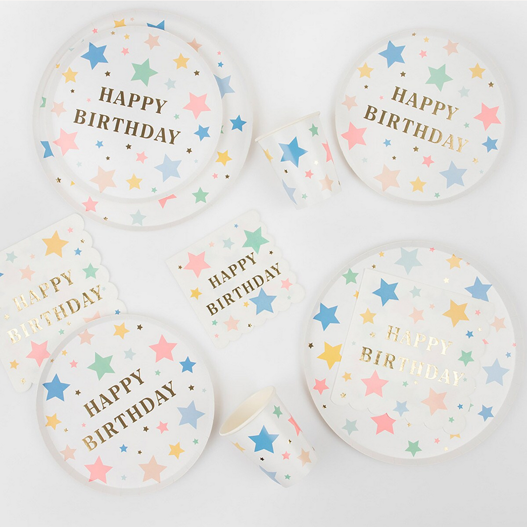 Happy Birthday Stars Large Napkins (16pk)