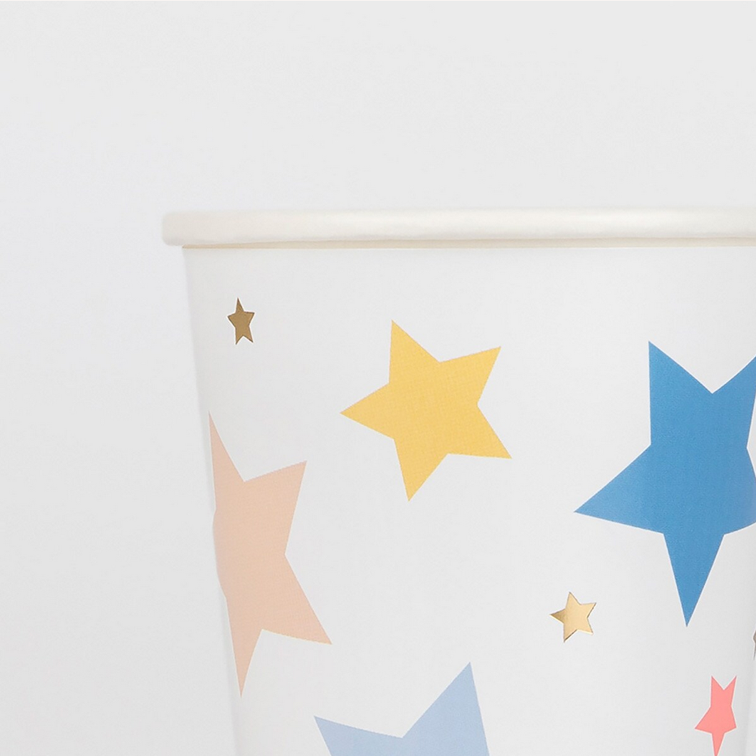 Happy Birthday Stars Cups (8pk)