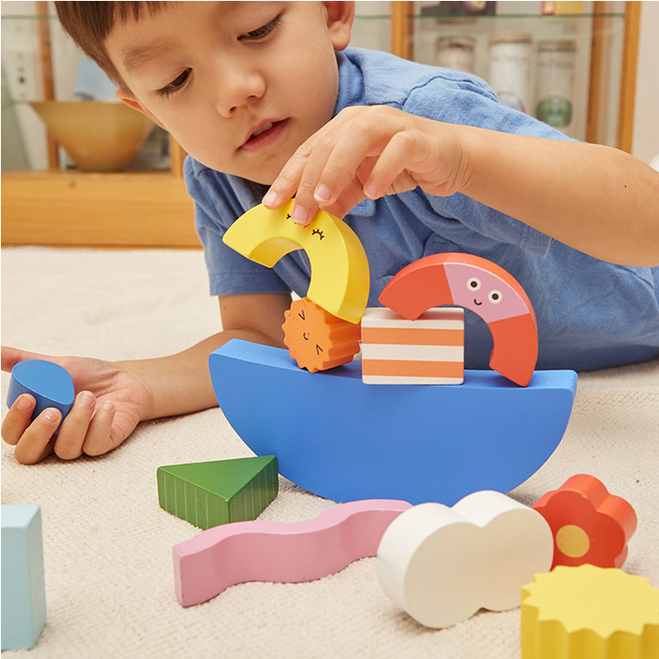 Wood Balance Game - Teeter Totter Shapes