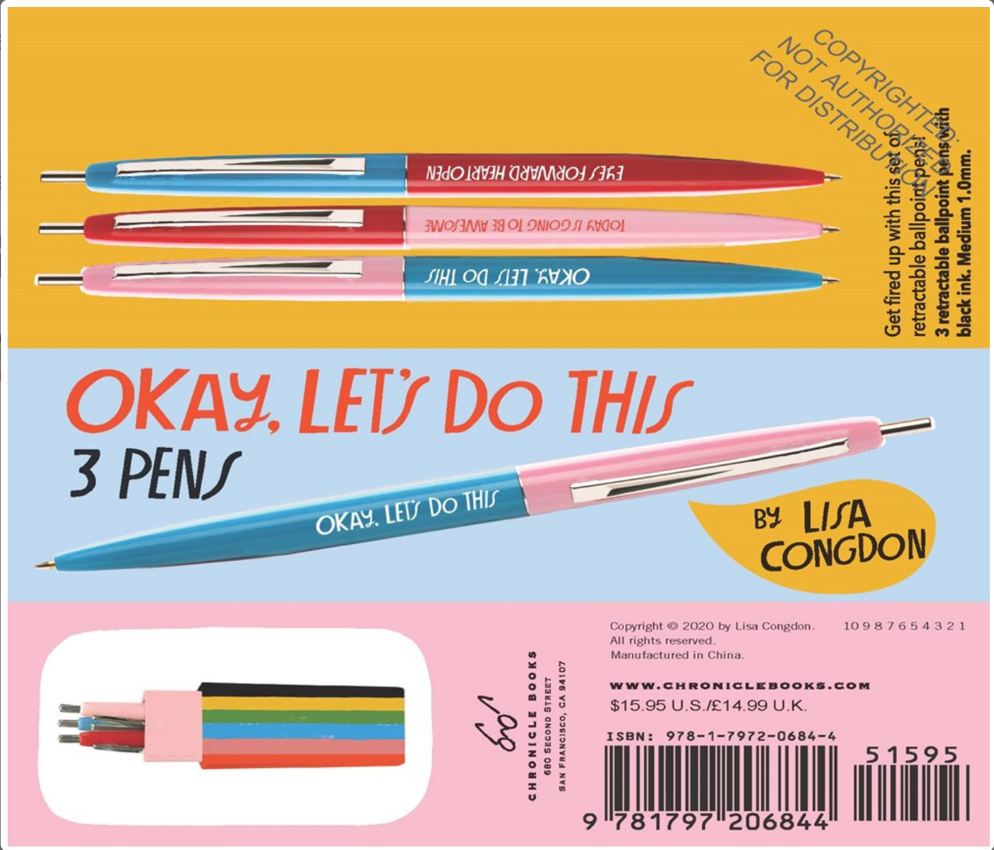 Okay, Let's Do This (3 pens) -Lisa Congdon