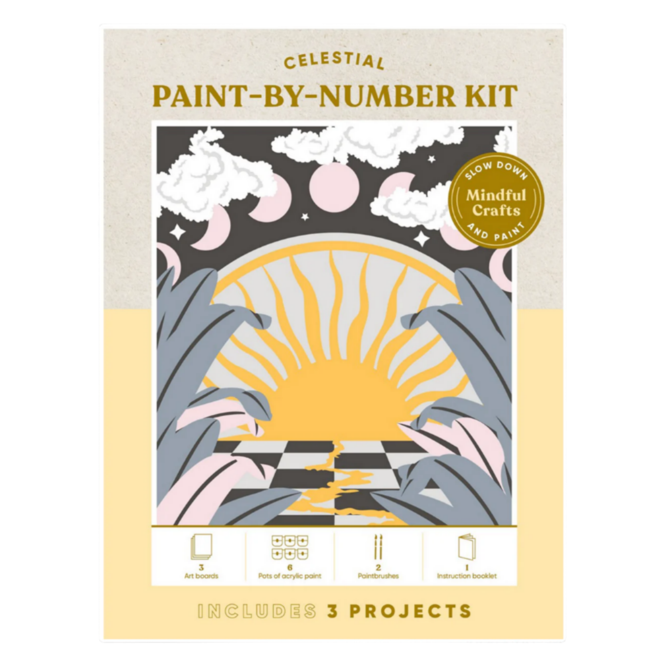 Mindful Crafts: Celestial Paint-by-Number Kit