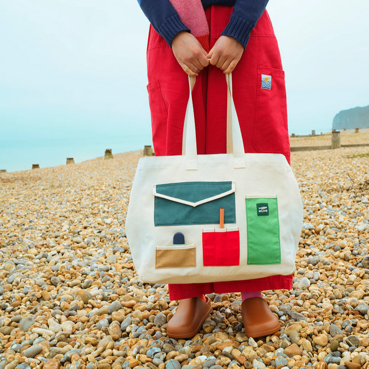 Large Pocket Patch Cotton Shopper