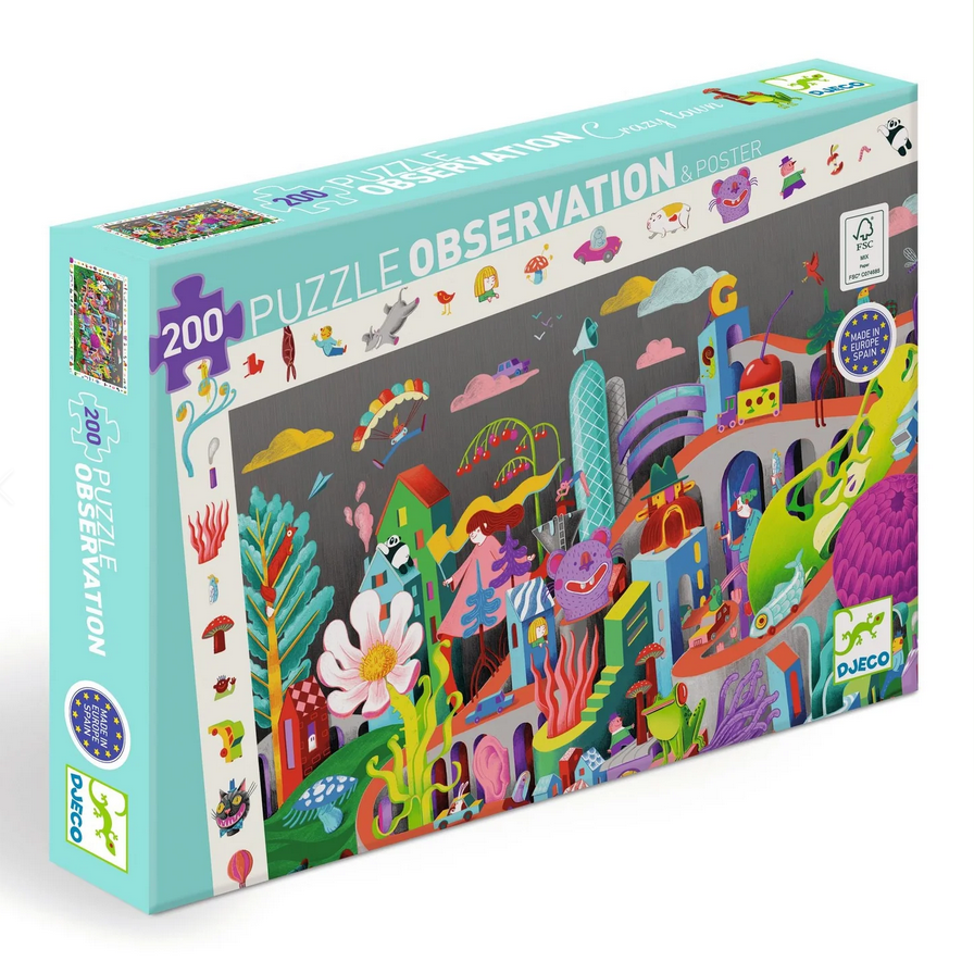 Crazy Town 200pc Observation Jigsaw Puzzle + Poster