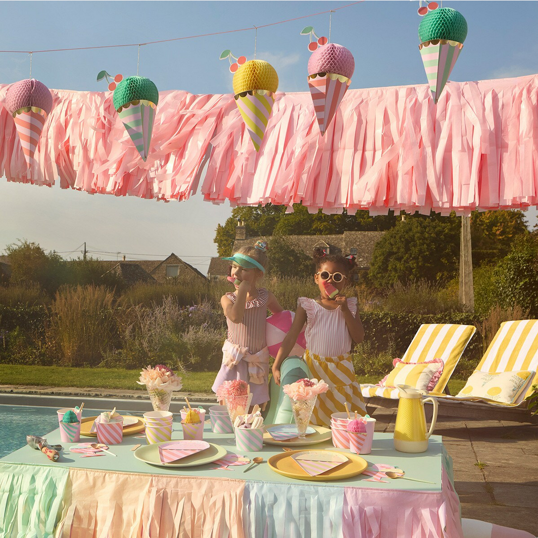 Ice Cream Honeycomb Garland