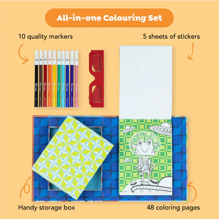 Sci-Fi Fun 3-D Coloring Sets
