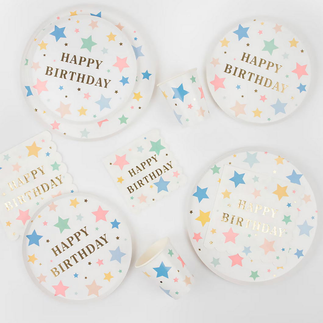 Happy Birthday Stars Side Plates