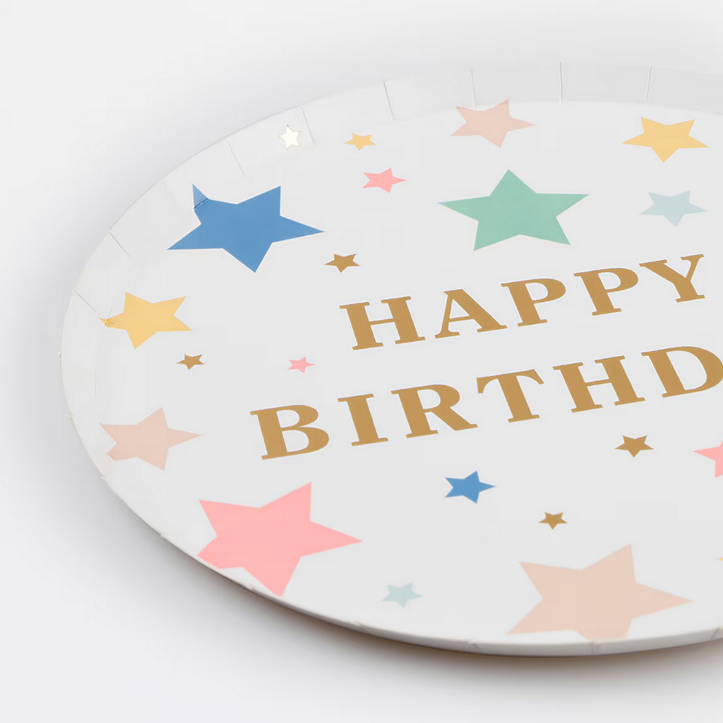 Happy Birthday Stars Side Plates