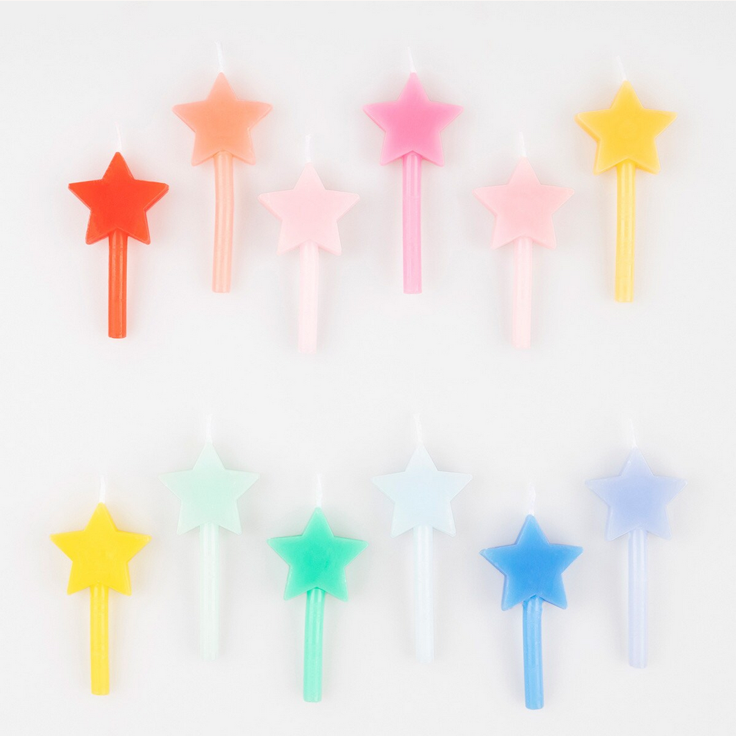 Rainbow Star Candles