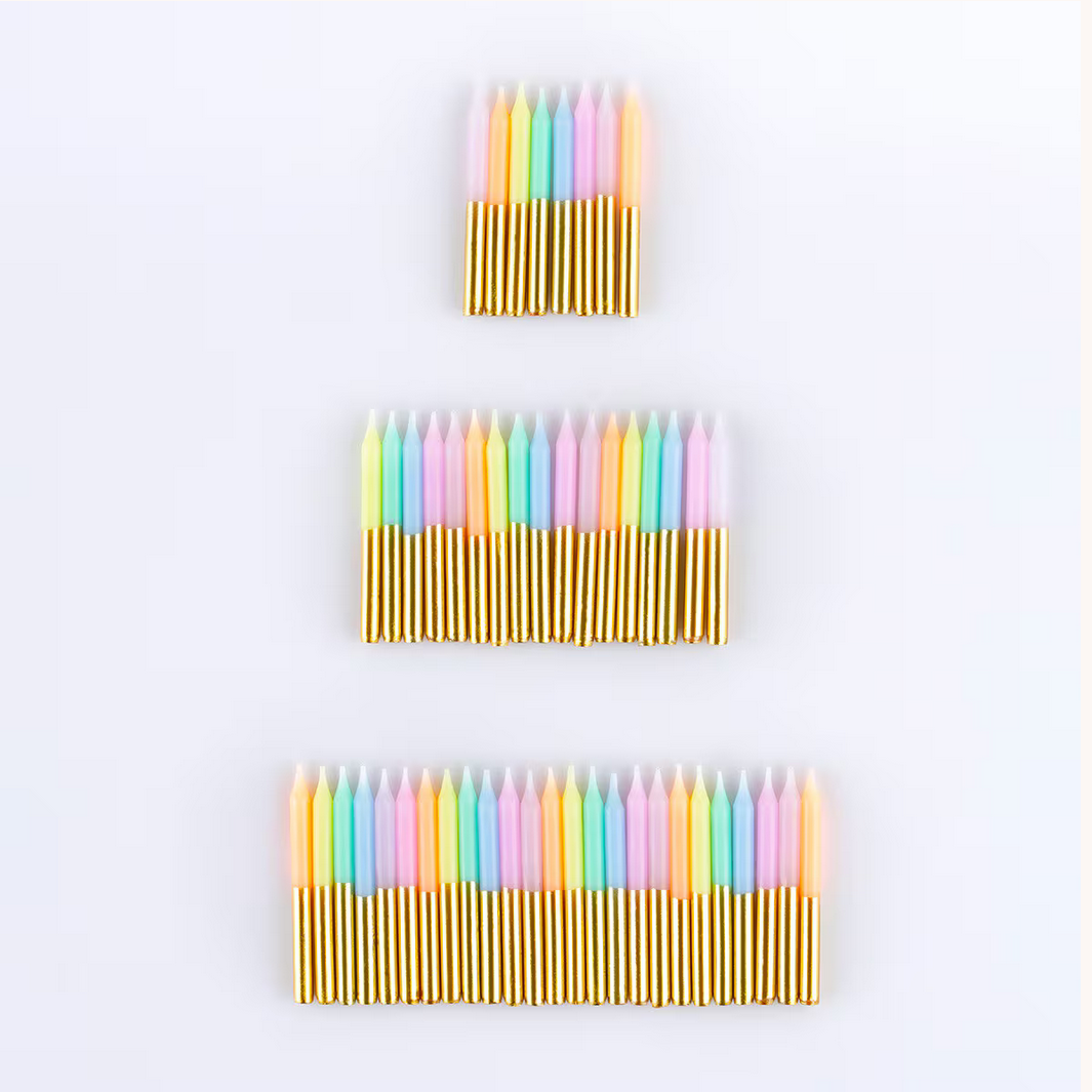 Pastel Mini Candles -50pk