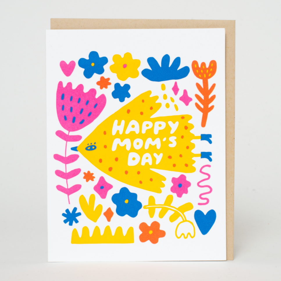 Mother's Day Bird Letterpress Card - Suzy Ultman