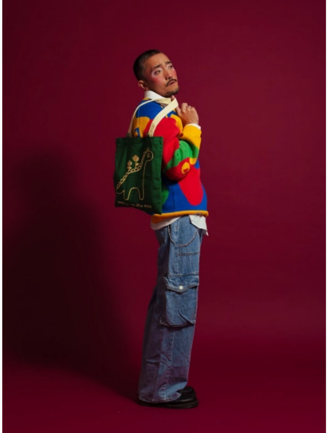 MII: Large square tote bag: Blue or Green