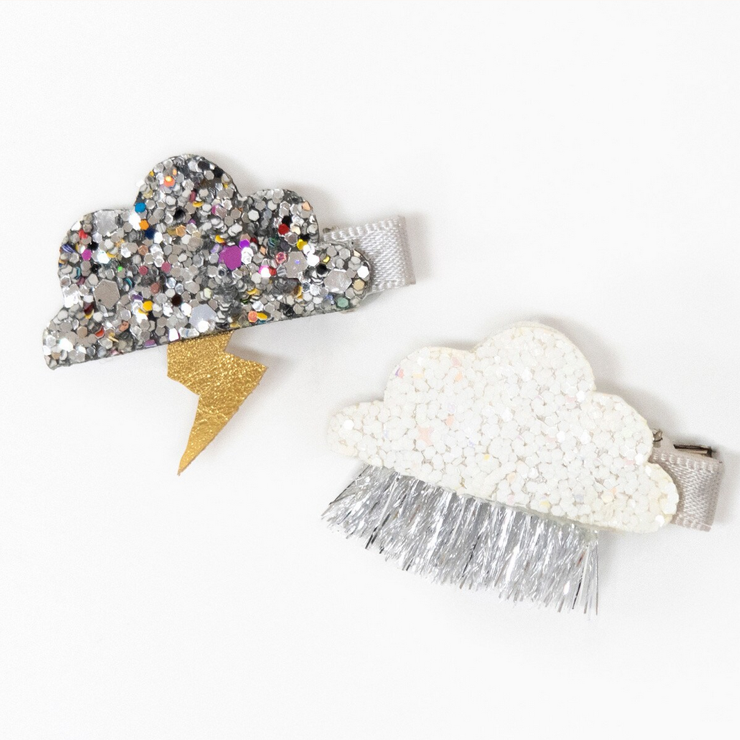 Sparkly Weather Hair Clips (pk4)