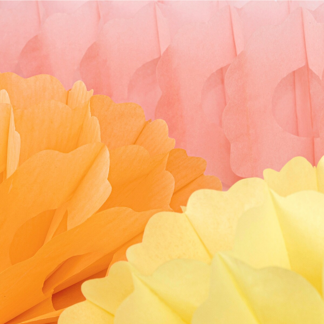 3 Pink Honeycomb Garlands