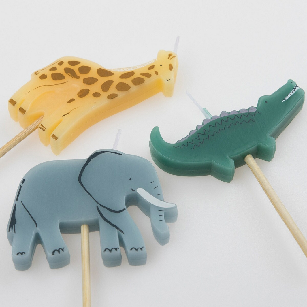Jungle Animal Candles (6pk)