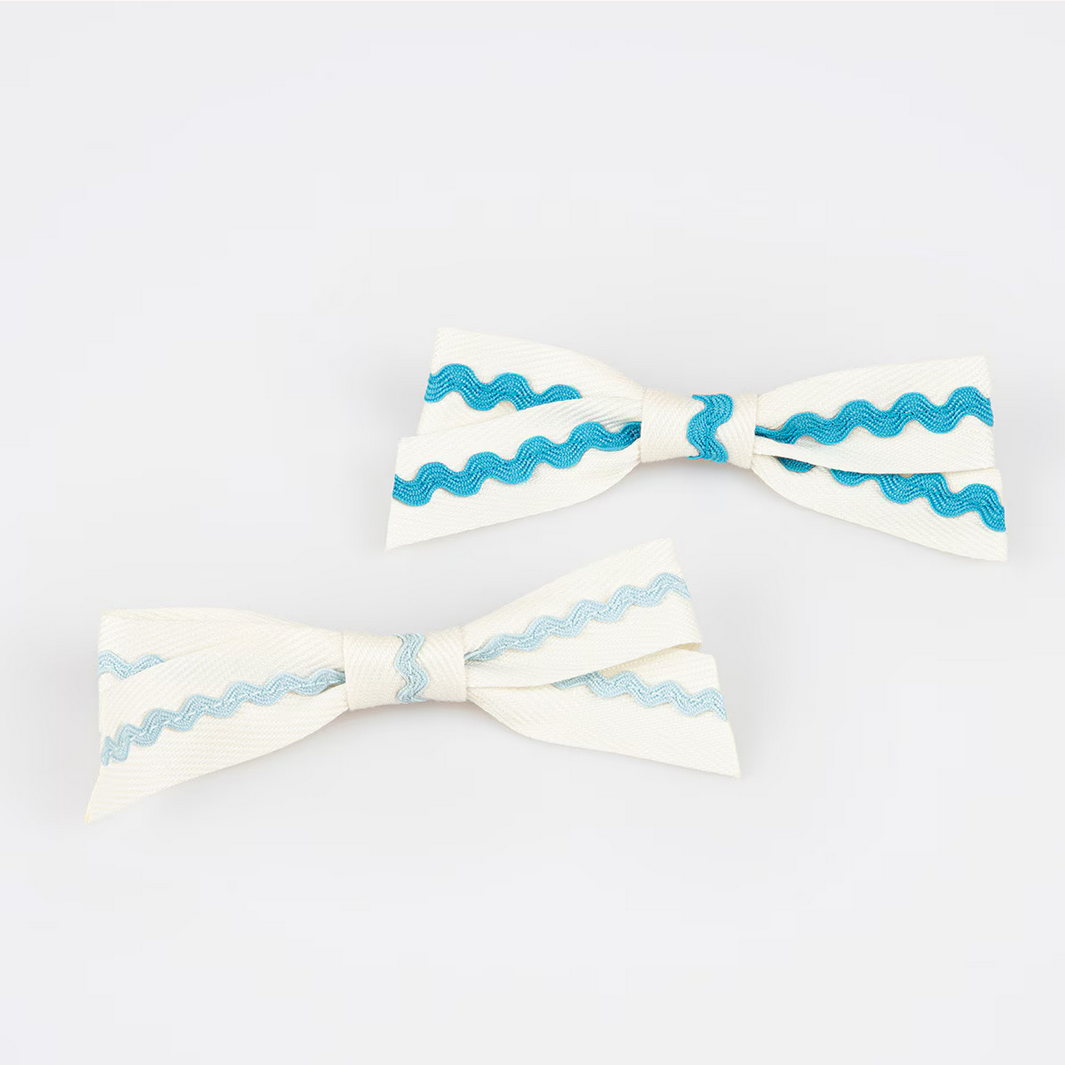 Ric Rac Bow Hair Clips (5pk)