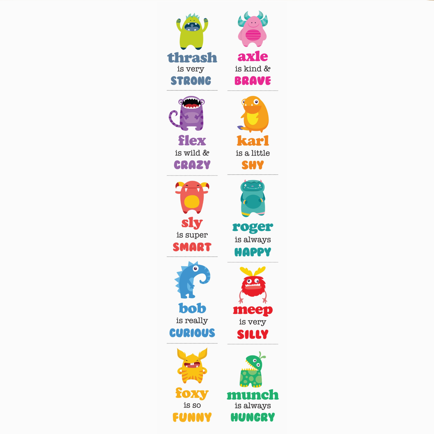 MAGIC REVEAL monster mood pencils - set of 10
