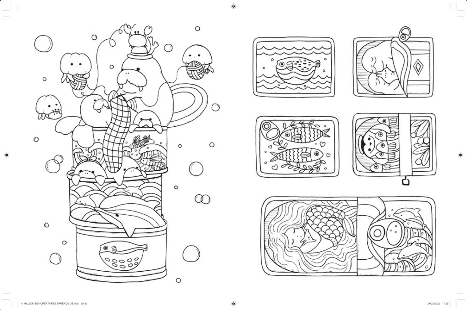A Million Sea Creatures: Marine Cuties to Color
