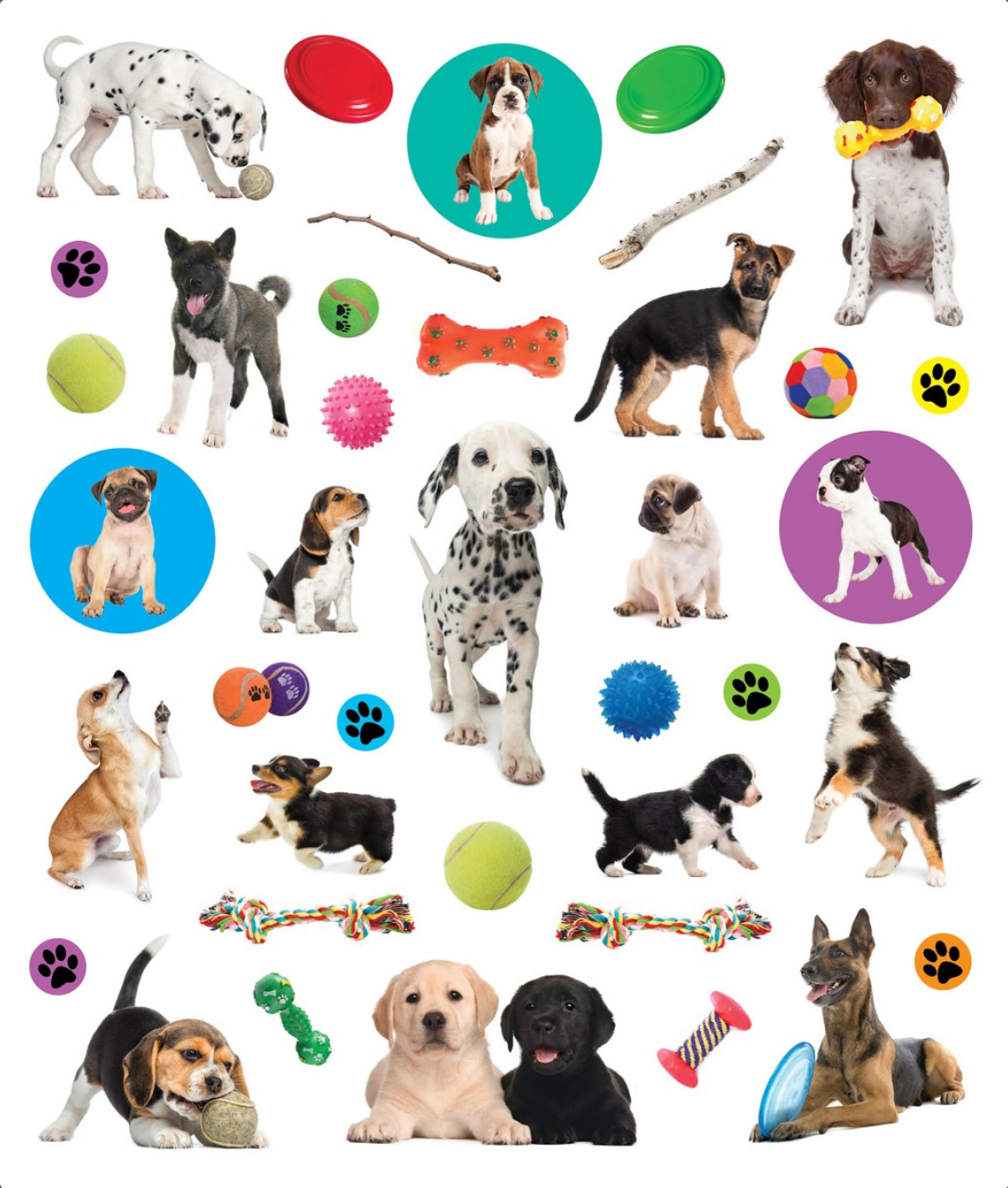 Eyelike Stickers: Puppies