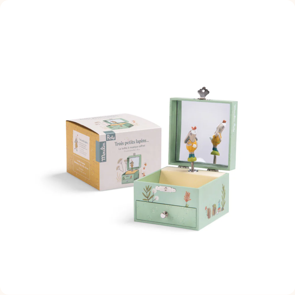 Musical jewellery box - Three Little Rabbitsn