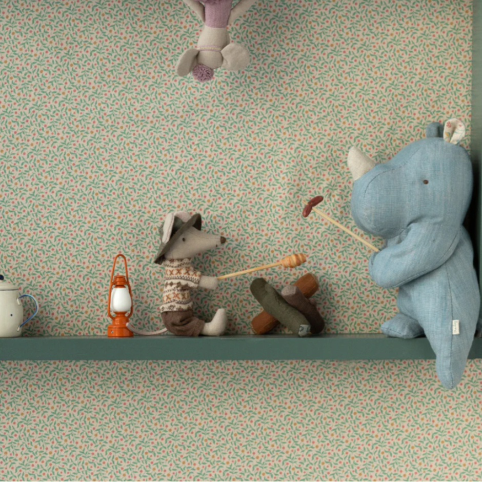 Small Rhino Small -blue sand